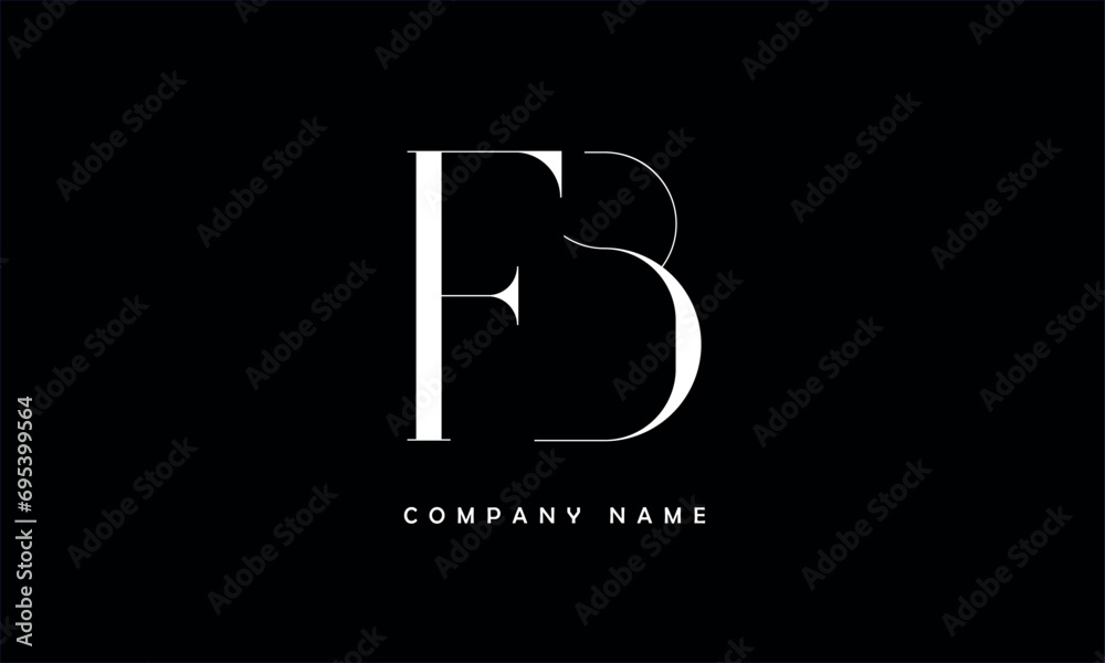 Fototapeta premium FB, BF, F, B Abstract Letters Logo Monogram
