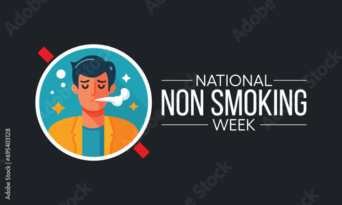 Non Smoking week is observed every year during third week of January, Vector illustration. photo