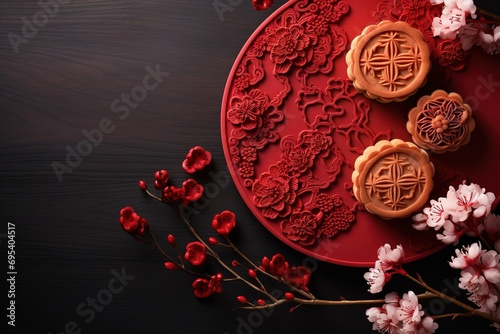 Moon cake Chinese New Year.