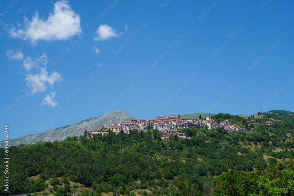 Naklejka premium Alfedena, old town at Abruzzo National Park