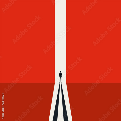 Business career or investment opportunity vector concept. Symbol of future, success. Minimal design illustration.