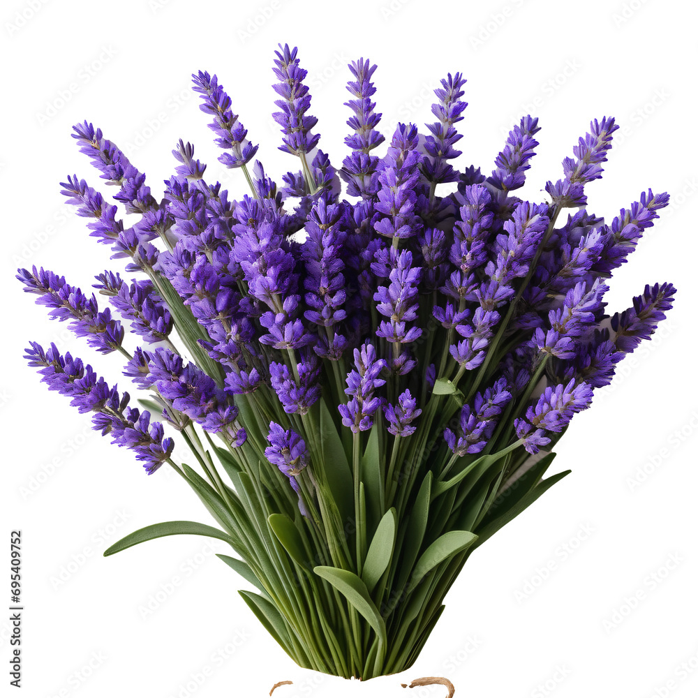 Fototapeta premium Lavender Bouquet On transparent background PNG file.