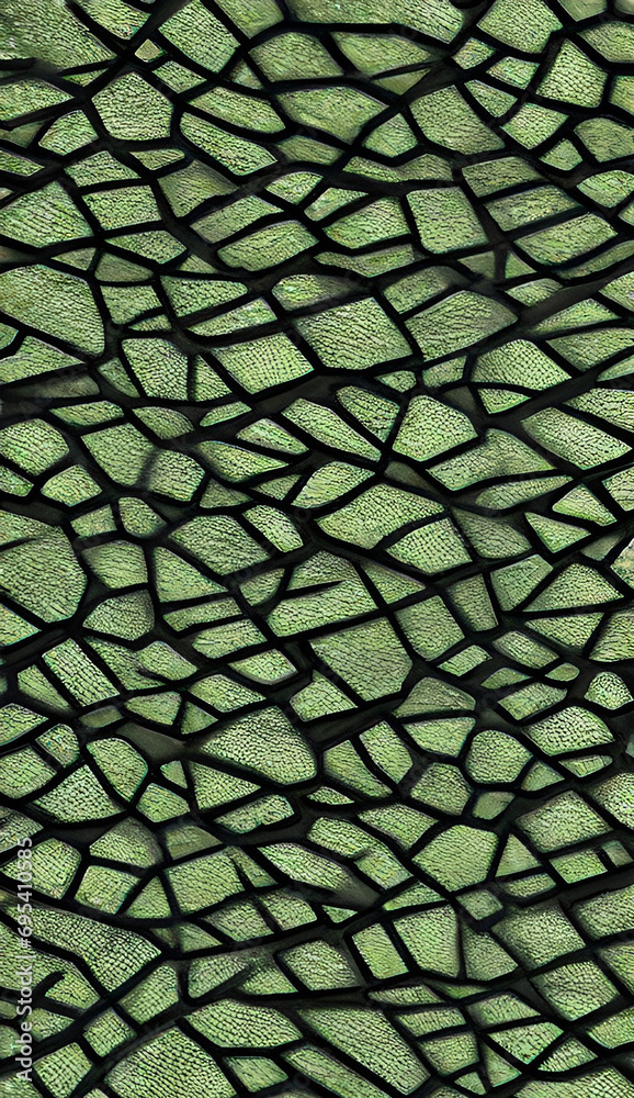 textura piedra verde verdes grietas patron piedras rocas geometrico duro dureza escamas reptil piel decorativo - obrazy, fototapety, plakaty 