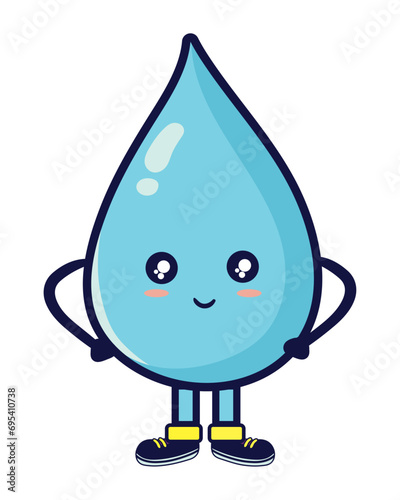 water day character happy