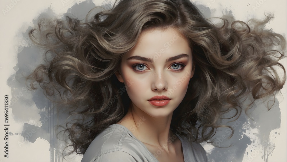 Fototapeta premium beautiful girl. gnerative AI