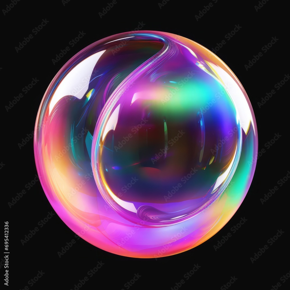 Colorful bubbles circles abstract on black background.Air Bubbles Isolated on Black Background.pink,blue,vaporwave color Colorful bubbles circles abstract on black background.Air Bubbles Isolated on Black Background.pink,blue,vaporwave color