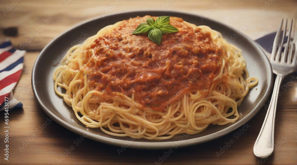 Plate Of Spaghetti With Sauce - World Spaghetti Day Plate Of Spaghetti With Sauce - World Spaghetti Day
