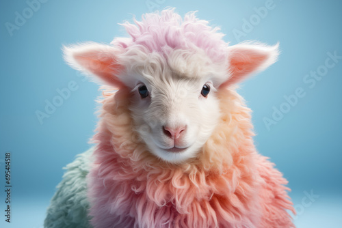 Rainbow colored sheep.