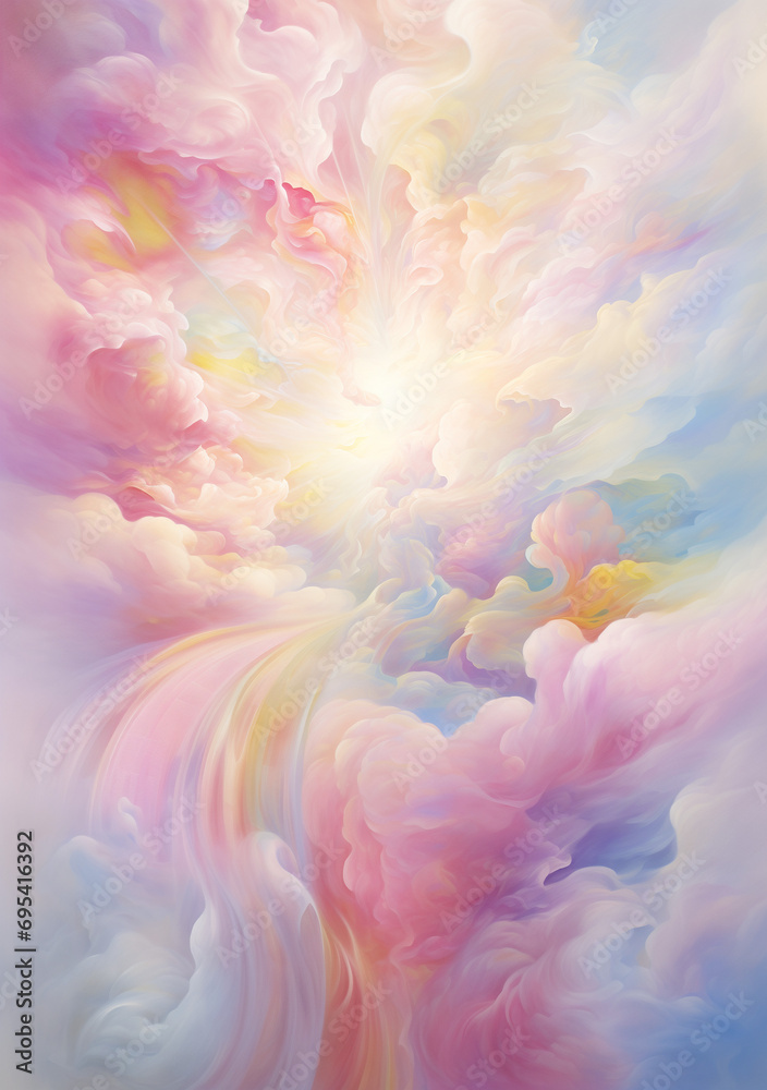 Abstract background image about the positive energy and aura. Ai generative