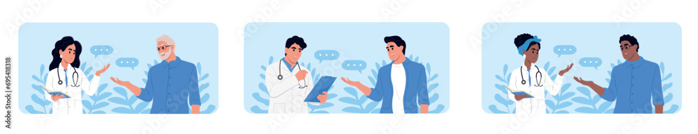 A family doctor is talking to an elderly patient. Awareness of the elderly about, Alzheimers disease, Cardiovascular diseases, Cancer, Osteoporosis, Arthritis, Parkinsons disease, Diabetes. A family doctor is talking to an elderly patient. Awareness of the elderly about, Alzheimers disease, Cardiovascular diseases, Cancer, Osteoporosis, Arthritis, Parkinsons disease, Diabetes.