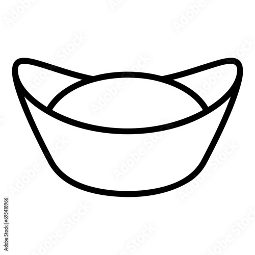 gold ingot outline icon