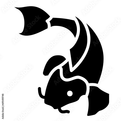 koi fish glyph icon