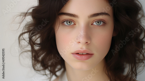 Authentic Beauty: Close-Up of a Young Woman
