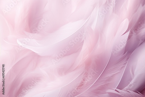  a close up of a pink and white background with a lot of feathers in the middle of the image and the bottom half of the image of the background is blurry.