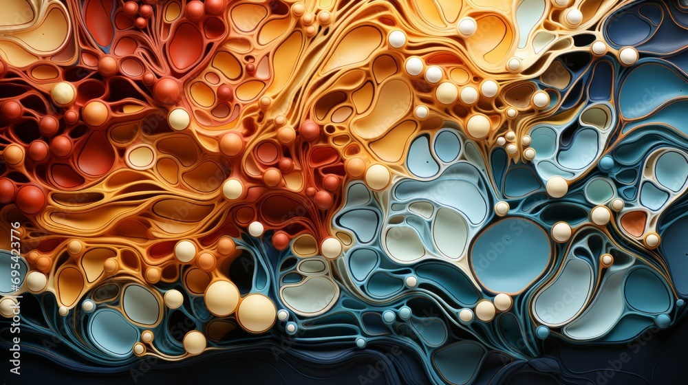 An ethereal blend of gold and light, this abstract art piece captures the whimsical essence of circles and dots
