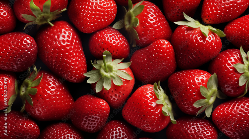 Close up strawberries background. Generative AI. Close up strawberries background. Generative AI.