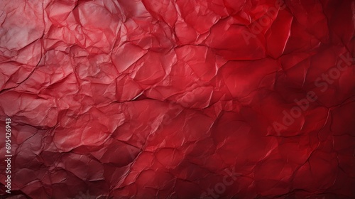 A vibrant story filled with passion and complexity, told through the crumpled and wrinkled pages of a red paper photo
