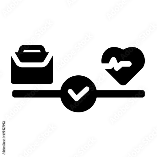 work life balance icon set