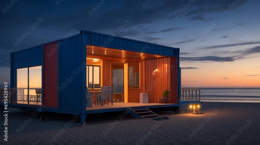 Beauty of a Double Container Home by the Beach Beauty of a Double Container Home by the Beach