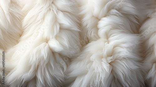 A pristine white fur captures the essence of natural elegance, inviting you to indulge in its softness and beauty within the comforts of an indoor setting