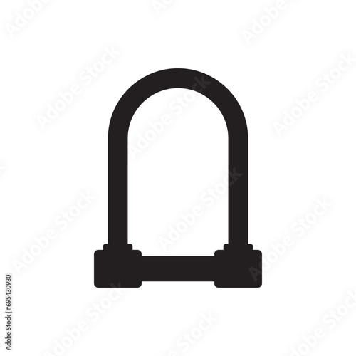 bike lock icon design vector isolated