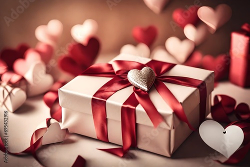 gift box with heart For Valentine's Day © NB arts