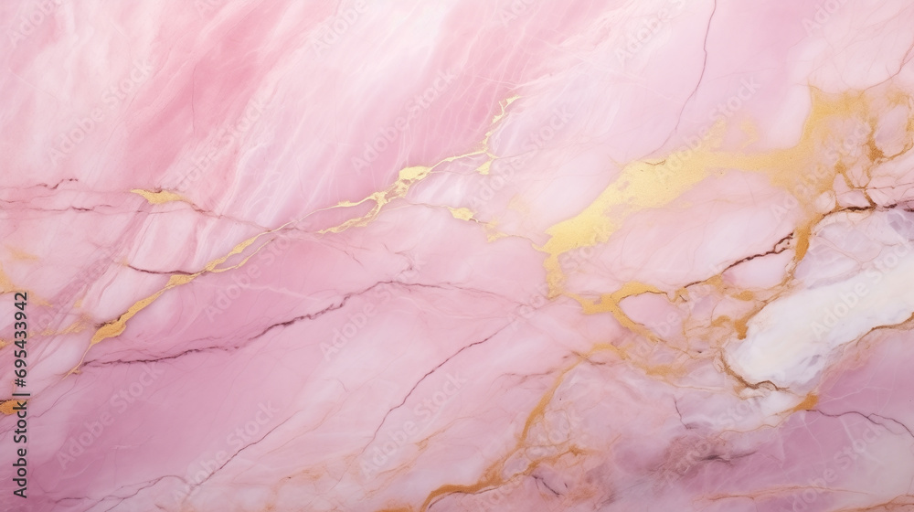 Delicate pink marble texture - Light pink marble surface with gold veins for your design