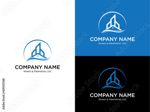 logo design vector home and properties llc