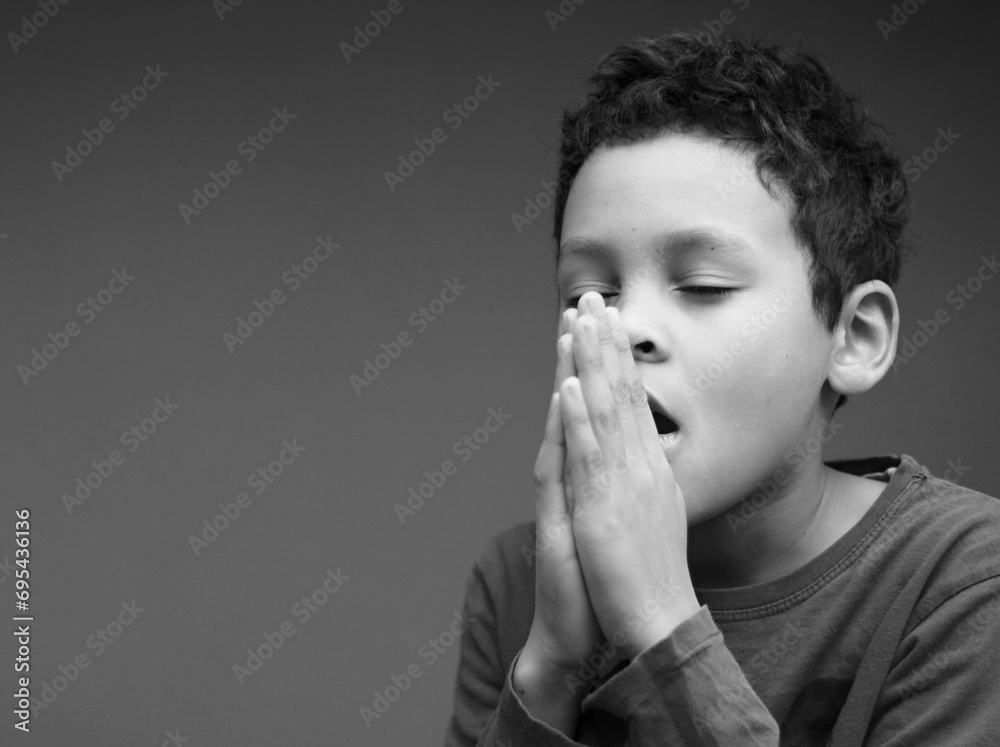 little boy praying to God with hands together with people stock image stock photo little boy praying to God with hands together with people stock image stock photo