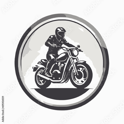 Fototapeta Naklejka Na Ścianę i Meble -  Motorcycle Logo Design Very Cool Concept 