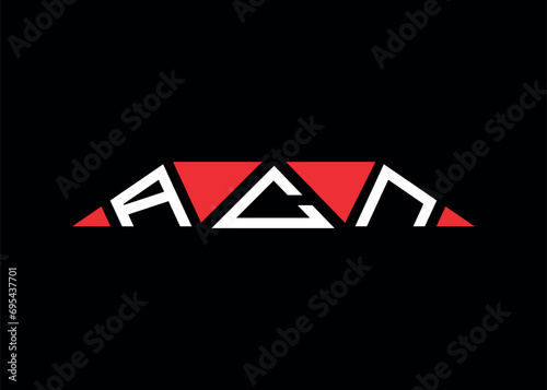 ACN Triangle letter logo design with triangle shape.Monogram letter ACN logo design vector template
