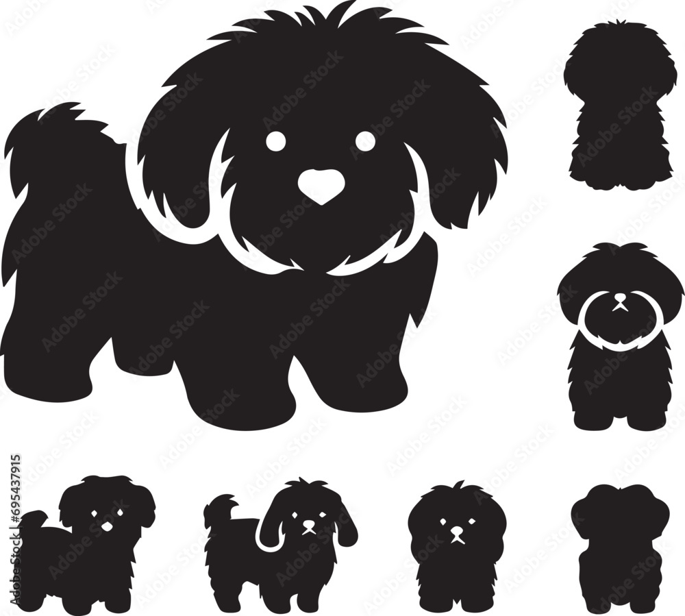 Icon Set Of Dog, Breeds, Canine, Pooch, Hound, Puppy, Mutt, Pet, Doggy editable vector Icon Set Of Dog, Breeds, Canine, Pooch, Hound, Puppy, Mutt, Pet, Doggy editable vector
