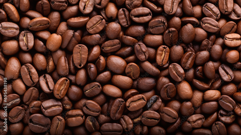 Coffee beans background. Top view. Close-up. Coffee beans background. Top view. Close-up.
