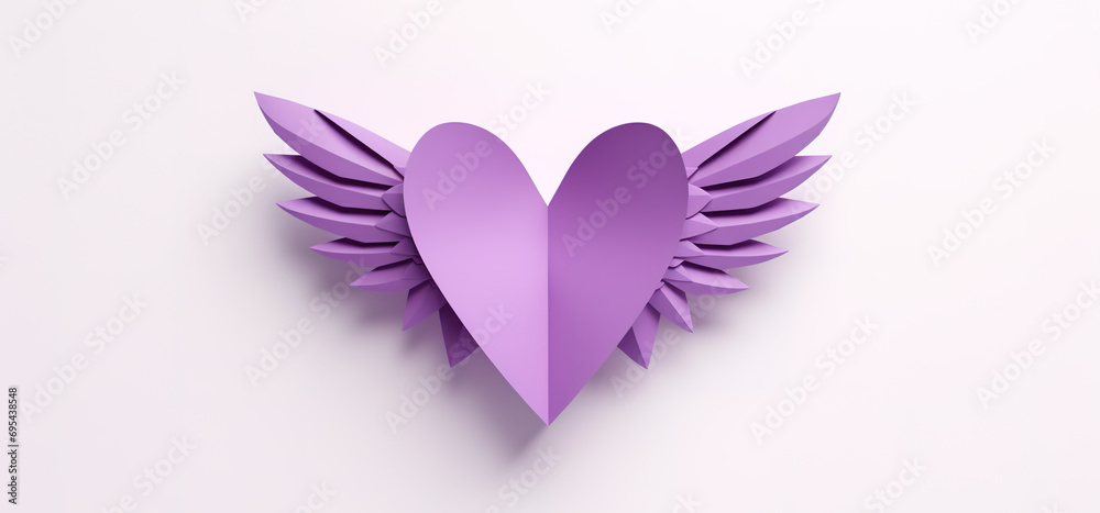 Paper heart with wings
Paper heart with wings