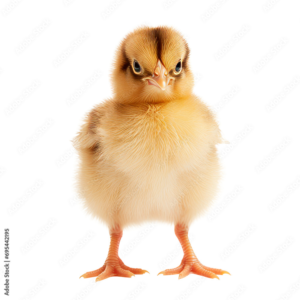 Obraz premium Chick isolated on transparent background. AI generated. PNG