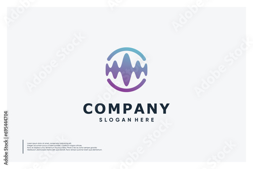 sound waves logo design