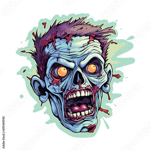 Undead Doodle - This name combines the concept of the undead with the idea of a doodle, indicating a sticker design that showcases a cartoon zombie illustration. It conveys a playful and artistic