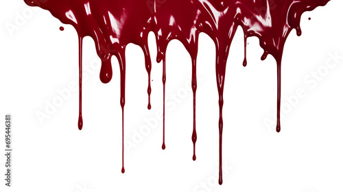 Bloody stains. Smudges and splashes of red liquid on a white background. Red ink splatters and drips. photo