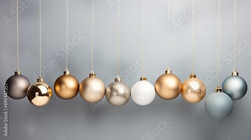 Christmas, New year celebration decoration holiday banner. Christmas ball 