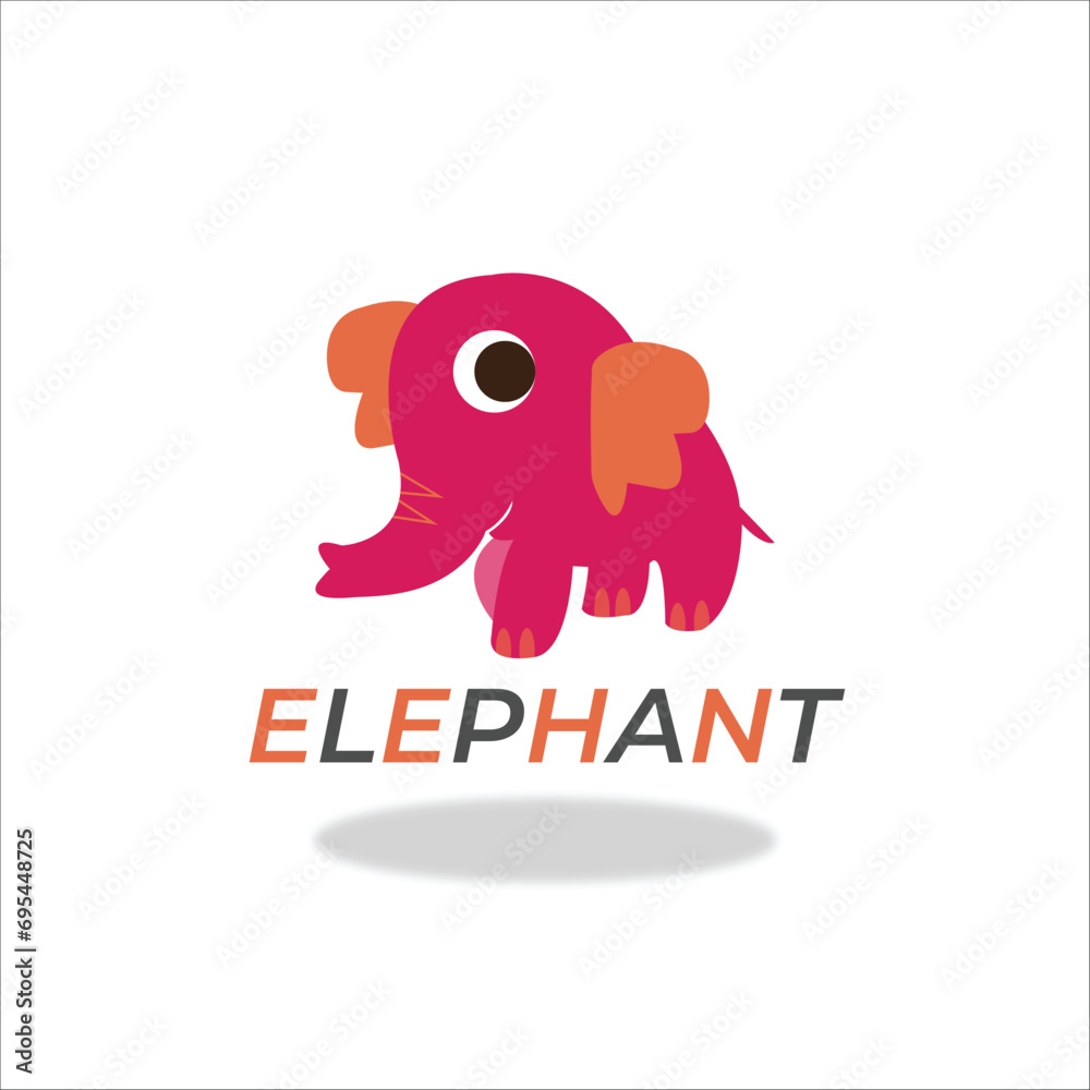 Vector modern and colorful of elephant logo template for company and others