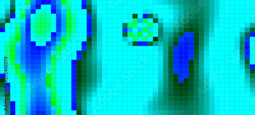 Retro futuristic 80s pixel background in a retro computer colors.