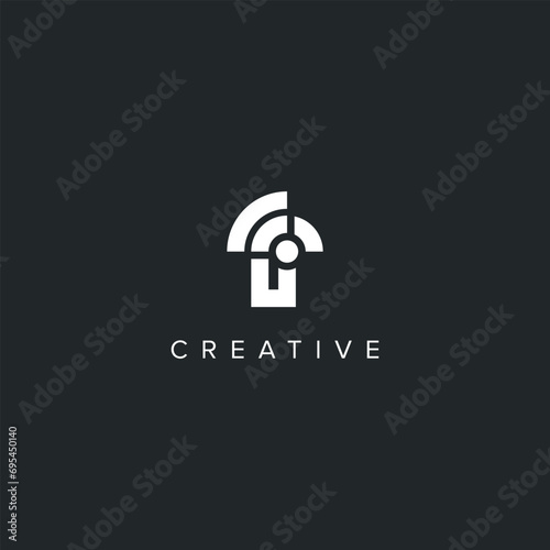 Abstract wifi Logo With FI IF letter vector template.