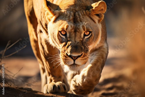 portrait of a lioness photo