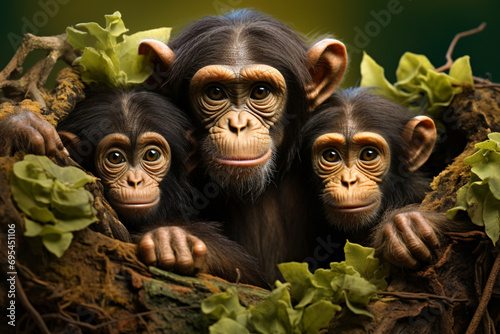 Chimpanzees in Uganda 