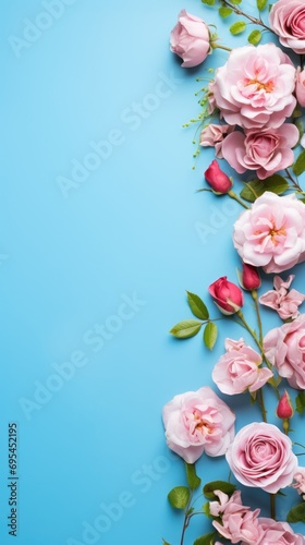 Flowers Roses beautiful. Background Rose flowers for the holidays Valentine's Day, Birthday, Happy Woman Day, Mother's Day. Holiday poster and banner