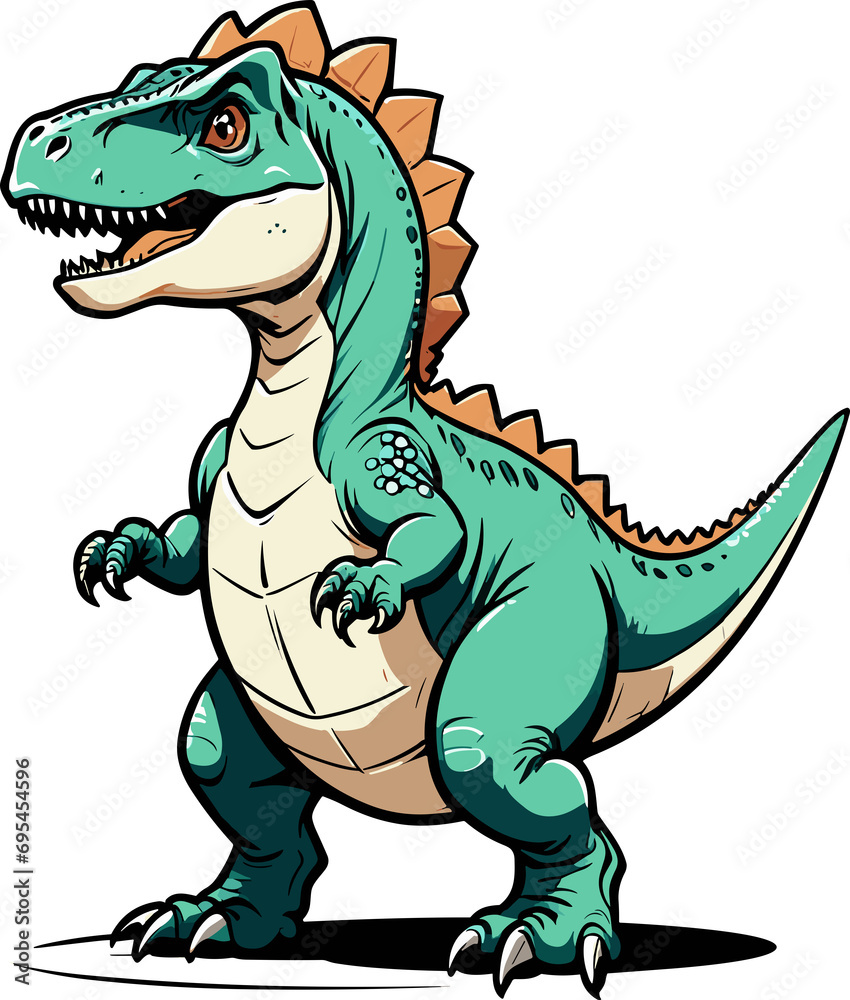 Cartoon style dinosuar on transparent background Cartoon style dinosuar on transparent background