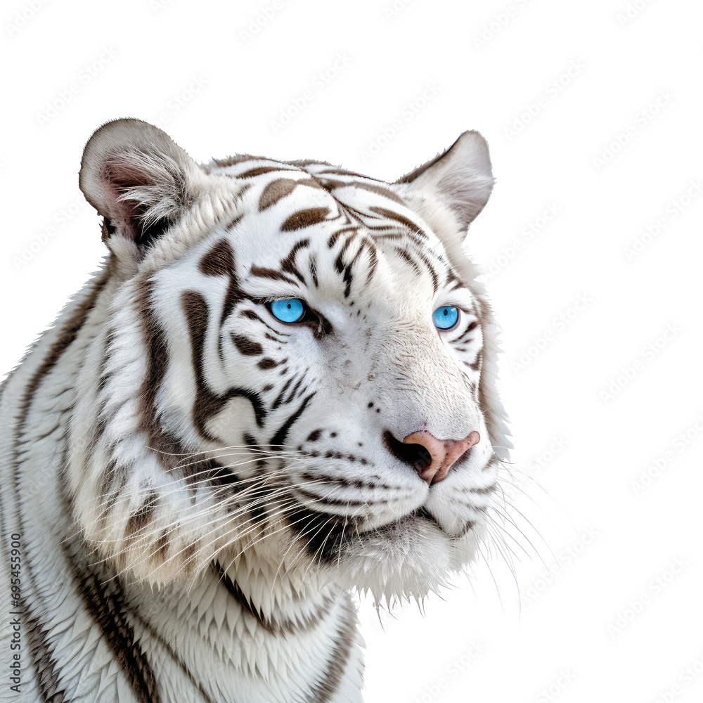 Fototapeta premium tiger looking isolated on white