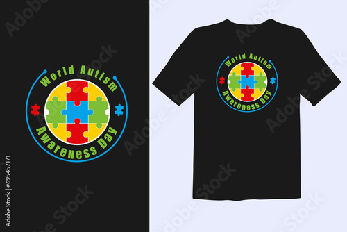 Autism awareness day vector t shirt design