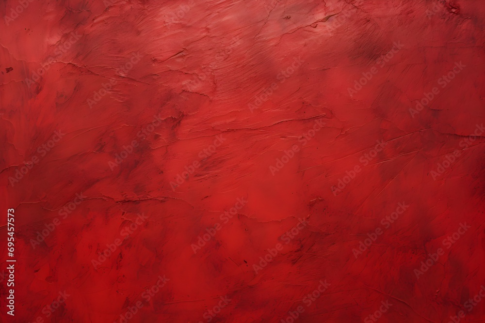 Red aged acrylic paint texture background