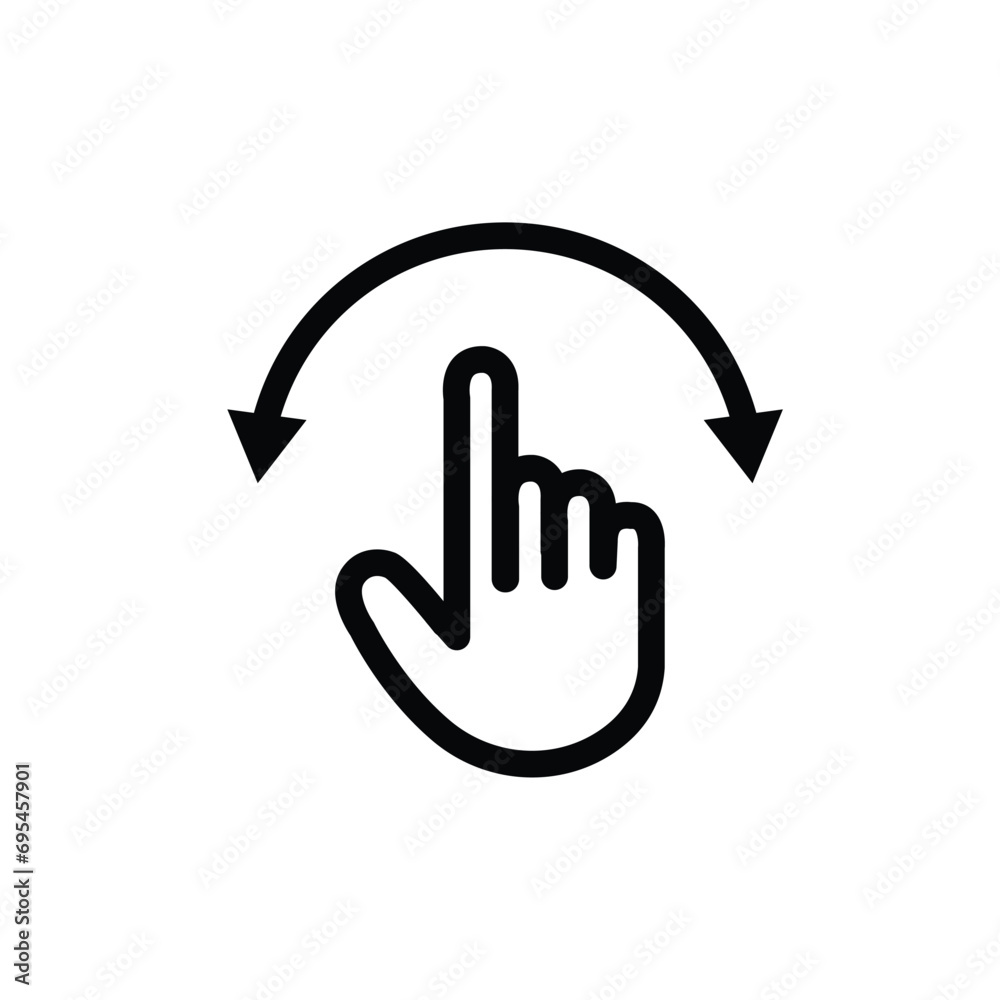 Double tap line icon. Hand Click linear style sign for mobile concept and web design. Finger touch outline vector icon. Cursor pointer symbol, logo illustration. Pixel perfect vector graphics Double tap line icon. Hand Click linear style sign for mobile concept and web design. Finger touch outline vector icon. Cursor pointer symbol, logo illustration. Pixel perfect vector graphics